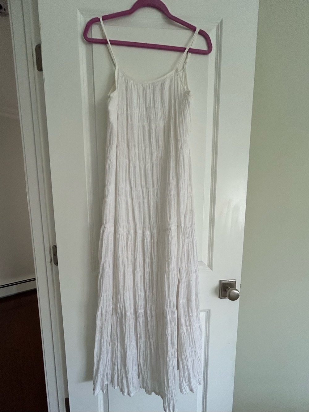 BB Dakota White Spaghetti Strap Maxi Dress